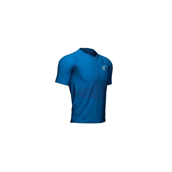 pas cher Le moins cher ❤️ Training Homme Compressport Compressport Trail Halfzip Fitted Ss BLEU ✔️ 1