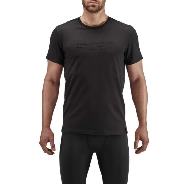 Meilleure vente 😍 Course A Pied Homme Cep Compression T-shirt Cep Compression Crew NOIR 🎉 Prestation Et Rapide 1