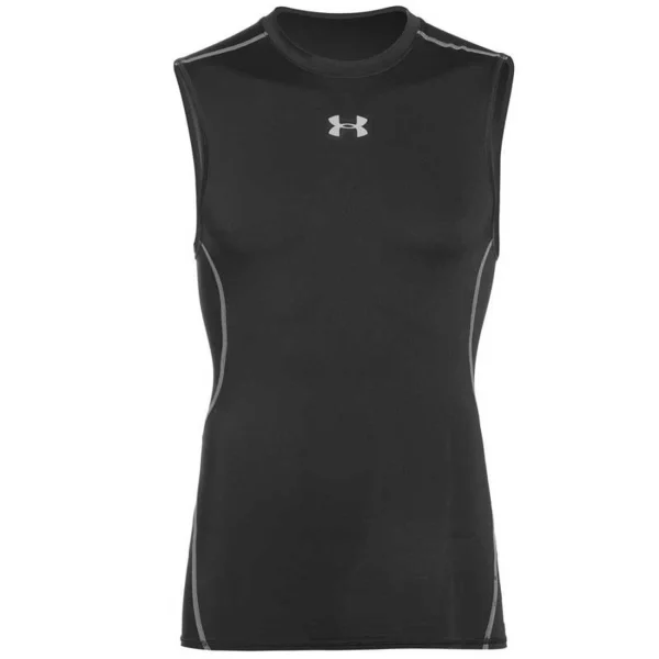 Meilleur prix 🛒 Fitness Homme Under Armour T-shirt De Compression Sans Manches Under Armour Heatgear® NOIR ⌛ Livraison internationale 1