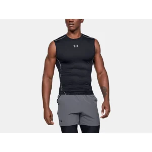 Meilleur prix 🛒 Fitness Homme Under Armour T-shirt De Compression Sans Manches Under Armour Heatgear® NOIR ⌛ Livraison internationale 14