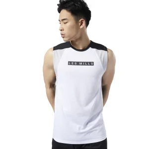 Nouveau 🎉 Fitness Homme Reebok Débardeur Reebok Smartvent BLANC ⭐ grande qualité 14