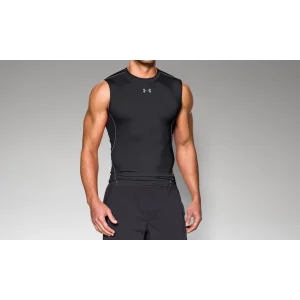 Meilleur prix 🛒 Fitness Homme Under Armour T-shirt De Compression Sans Manches Under Armour Heatgear® NOIR ⌛ Livraison internationale 10