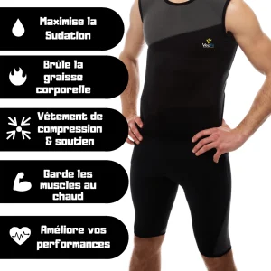 Dernières Nouveautés Les meilleures critiques de 🎉 Fitness Homme Veofit Short De Sudation Et De Sport Homme Veofit NOIR ❤️ 16