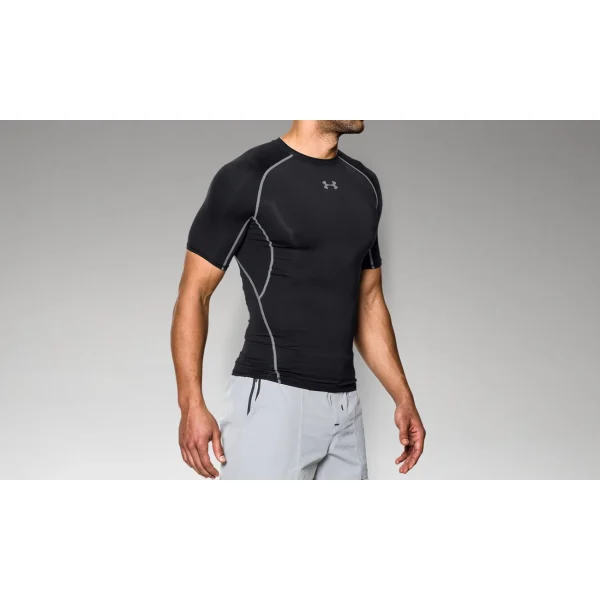 soldes en ligne Vente flash 😉 Fitness Homme Under Armour T-shirt De Compression Under Armour Heatgear® NOIR 🛒 1