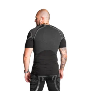 Authenticité garantie Remise ✨ Fitness Homme Aura Evolution T-shirt Compression Aura Evolution Morphique NOIR 😀 14