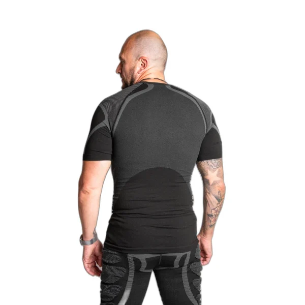 Authenticité garantie Remise ✨ Fitness Homme Aura Evolution T-shirt Compression Aura Evolution Morphique NOIR 😀 5