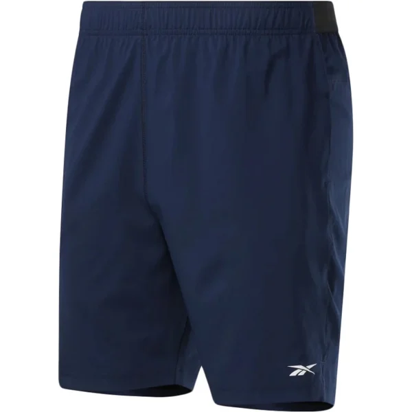 Bon marché ❤️ Fitness Homme Reebok Wor Comm Woven Short BLEU 🌟 dernière tendance 4