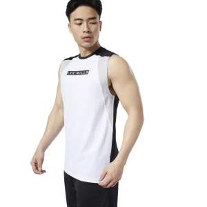 Nouveau 🎉 Fitness Homme Reebok Débardeur Reebok Smartvent BLANC ⭐ grande qualité 12