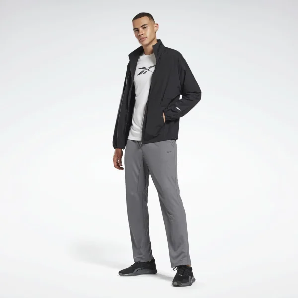 Meilleur prix 😍 Fitness Homme Reebok Pantalon Reebok Workout Ready GRIS 🧨 Paiement sécurisé 1